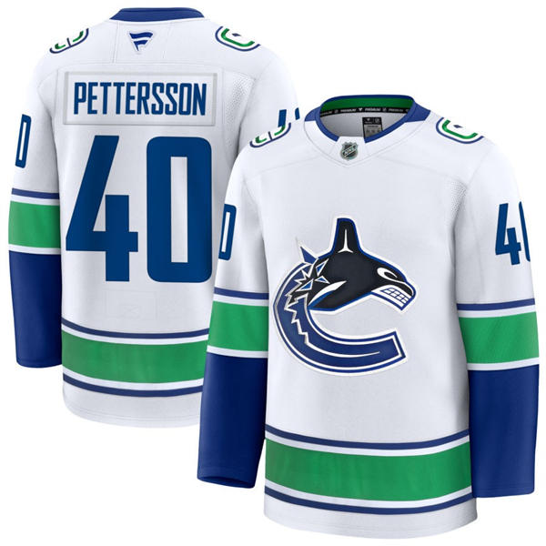 WomensVancouver Canucks #40 Elias Pettersson Fanatics Away White Player Jersey